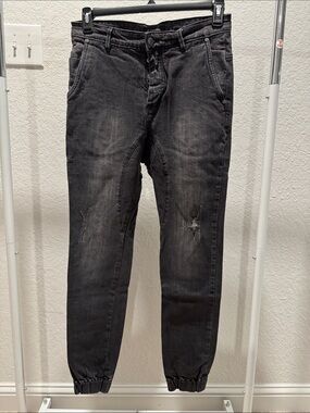 Zanerobe Slim Black Washed Jogger Jeans